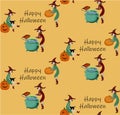 Halloween pattern changeable background vector